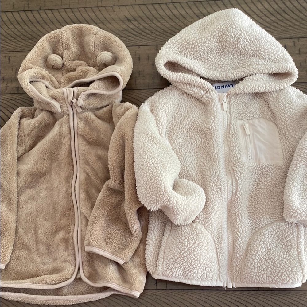 2 super soft thicker fleece jackets for toddler, 4T